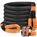 Kinetic Recovery Rope Kit w/ 2 Soft Shackles - 1.5in x 30ft - 83000Lbs - Black-1