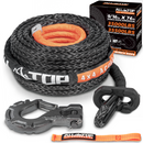 Synthetic Winch Cable w/ Forged Winch Hook - 9/16in x 76ft - 35000LBS-1