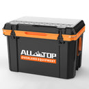 Portable Cooler Box w/ Ice Pack & Chopping Board - 55 Quart - Black-11