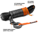 Synthetic Winch Cable w/ Forged Winch Hook - 1/4in x 50ft - 9,500 Lbs-4