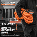 Kinetic Recovery Rope Kit w/ 2 Soft Shackles - 1.5in x 30ft - 83000Lbs - Orange-4