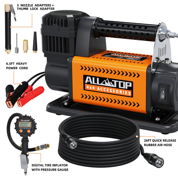 Air Compressor Kit w/ Digital Pressure Gauge- 150PSI - 7.06ft³/Min - 12V DC