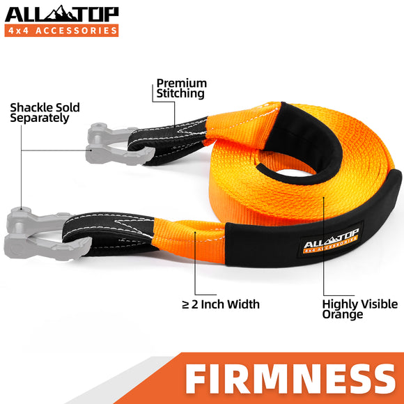 100% Nylon Recovery Tow Strap - 3in x 20ft - 35,000 Lbs