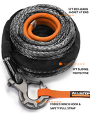 Synthetic Winch Cable w/ Forged Winch Hook - 3/8in x 92ft - 25500LBS-3