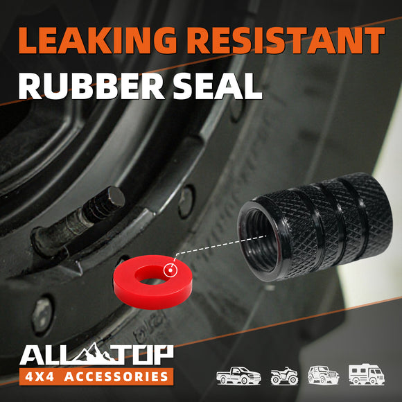ALL-TOP Tire Valve Stem Cap Kit(5 Valve caps / Black)