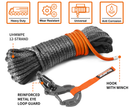 Synthetic Winch Cable w/ Forged Winch Hook - 3/16in x 50ft - 8350LBS-4