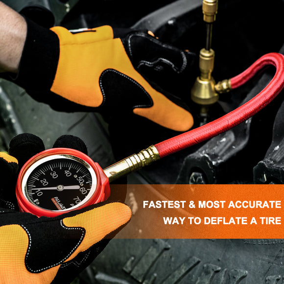 Rapid Tire Deflator w/ Gauge, 0-70 PSI