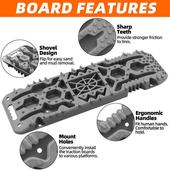 2Pcs Recovery Board with build-in Jack Base & Mounting Kit (Grey)