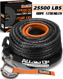 Synthetic Winch Cable w/ Forged Winch Hook - 3/8in x 92ft - 25500LBS-5