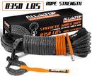 Synthetic Winch Cable w/ Forged Winch Hook - 3/16in x 50ft - 8350LBS-5