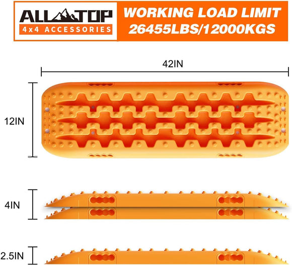 2PCS Recovery Traction Boards 3rd Gen (Orange)