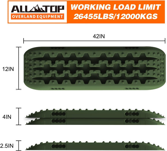 2PCS Recovery Traction Boards 3rd Gen (Army Green)