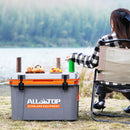 Portable Cooler Box w/ Ice Pack & Chopping Board - 55 Quart - Gray-7