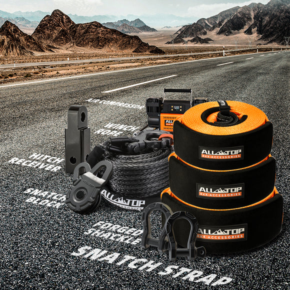 100% Nylon Recovery Tow Strap - 3in x 20ft - 35,000 Lbs