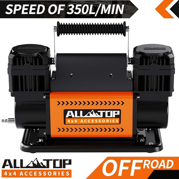Dual Cylinder 12V Portable Inflator 12.35 ft³/Min with Nylon Recovery Kit with Hitch Receiver