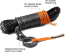Air Compressor Kit Dual Cylinder - 12.35 ft³/Min - 12V DC + Synthetic Winch Cable w/ Forged Winch Hook - 1/4in x 50ft - 9,500 Lbs-5