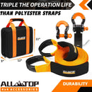Recovery Strap Kit w/ Hitch Receiver & Shackles: Strap 3in x 30ft - 35,000 Lbs-5