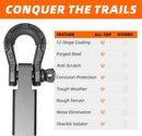 Extreme Forged Shackle Hitch Receiver w/Trailer Lock - 79300Lbs MBS 11000Lbs WLL-2