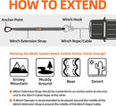 Winch Extension Strap - 2in x 65.6ft - 11,000 Lbs（Grey）-5