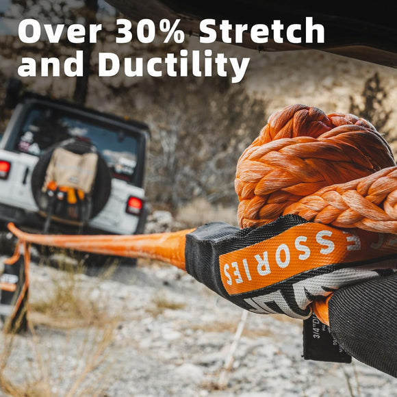 Kinetic Recovery Rope - 1in x 20ft - 48,000 Lbs - Orange