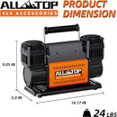 Air Compressor Kit Dual Cylinder - w/ Digital Pressure Gauge 12.35 ft³/Min - 12V DC-4