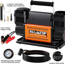Air Compressor Kit Dual Cylinder - 12.35 ft³/Min - 12V DC + Synthetic Winch Cable w/ Forged Winch Hook - 1/4in x 50ft - 9,500 Lbs-8