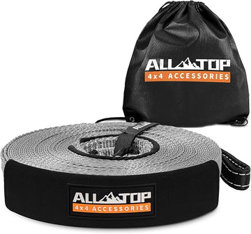 Winch Extension Strap - 2in x 65.6ft - 11,000 Lbs（Grey）