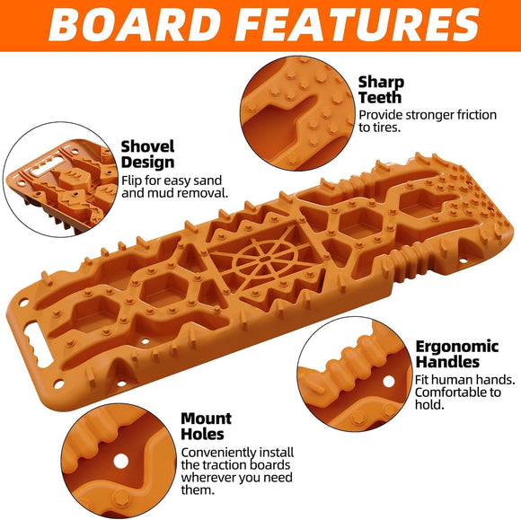 2Pcs Recovery Board with build-in Jack Base & Mounting Kit (4th Gen, Orange)