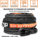 Synthetic Winch Rope Cable - 3/8" x92ft - 25500LBS-4