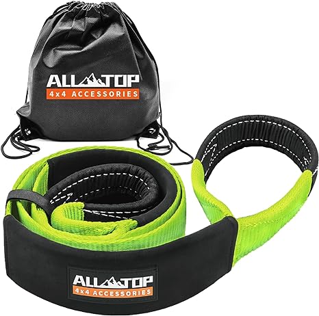 Tree Saver, Winch Extension Strap - 3in x 8ft - 32,000 Lbs（Green）