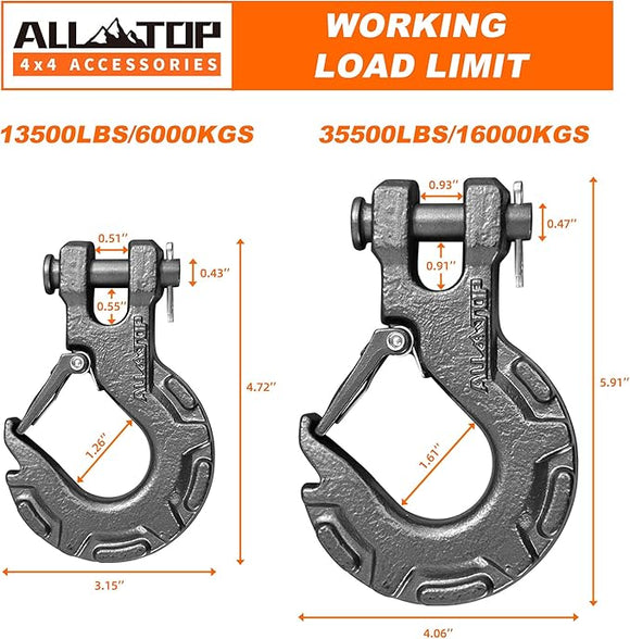Forged Steel Winch Hook - 35,500 Lbs