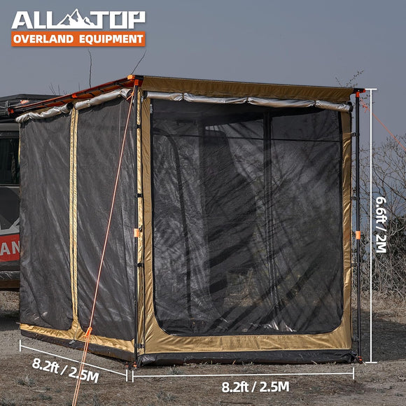 Awning Room with Floor  8.2' x 8.2' - Silver Coating
