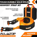 Recovery Strap Kit w/ Shackles: Strap 3in x 30ft - 35,000 Lbs-3