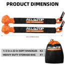 Synthetic Soft Shackles 1/2in x 22in - 48,300 Lbs - 2 PCS-3