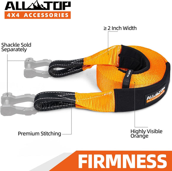 100% Nylon Recovery Tow Strap - 4in x 20ft - 46,500 Lbs