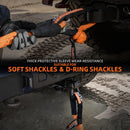 Kinetic Recovery Rope (Reflective) - 1in x 30ft - 48,000 Lbs - Orange  w/ Shackles-5