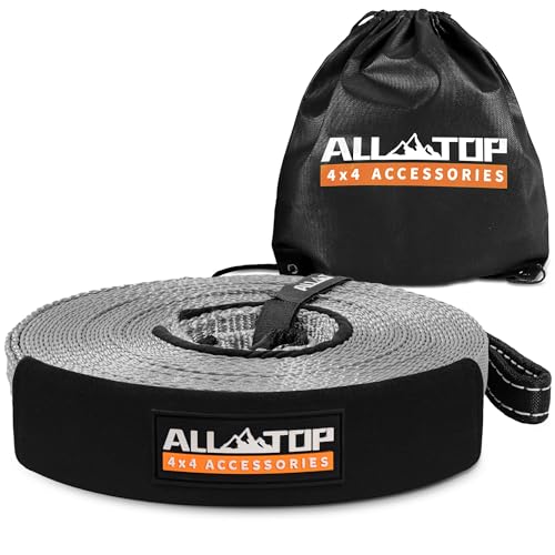 Winch Extension Strap - 2in x 65.6ft - 11,000 Lbs（Grey）