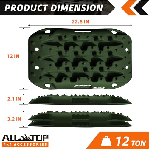 2Pcs Recovery Board Mini, 3rd Gen & Mounting Kit (Army Green)