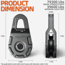 Winch Pulley Snatch Block - 39600 Lbs, 18 Ton-2