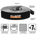 Winch Extension Strap - 2in x 65.6ft - 11,000 Lbs（Grey）-2