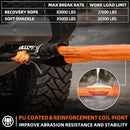 Kinetic Recovery Rope Kit w/ 2 Soft Shackles - 1.5in x 30ft - 83000Lbs - Orange-4