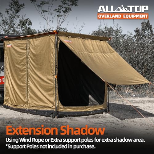 Awning Room with Floor  6.6' x 8.2' - Black Coating