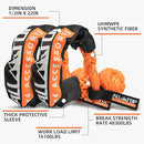 Kinetic Recovery Rope (Reflective) - 1in x 30ft - 48,000 Lbs - Orange  w/ Shackles-6