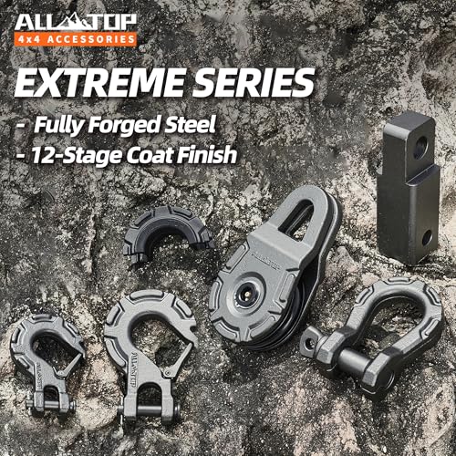 Extreme Forged Shackle Hitch Receiver w/Trailer Lock - 79300Lbs MBS 11000Lbs WLL