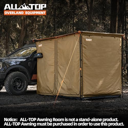 Awning Room with Floor  6.6' x 8.2' - Black Coating