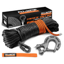 Air Compressor Kit Dual Cylinder - 12.35 ft³/Min - 12V DC + Synthetic Winch Cable w/ Forged Winch Hook - 1/4in x 50ft - 9,500 Lbs-4